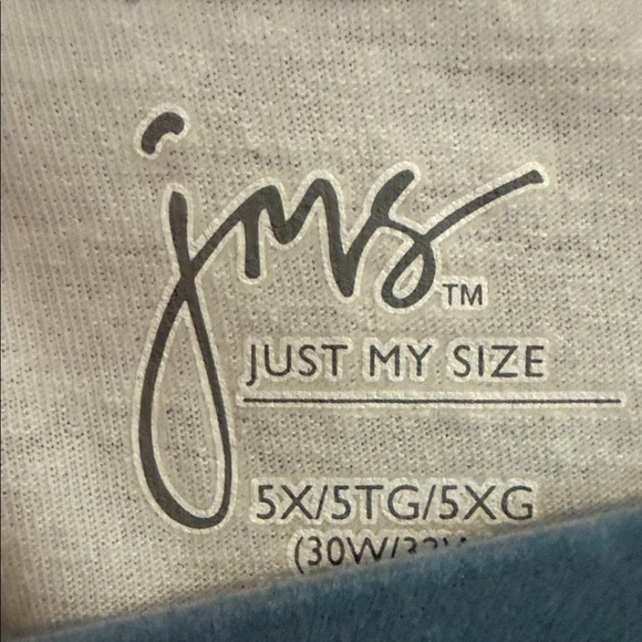 Just My Size White Tee with Purple Butterfly Design - Picture 2 of 2